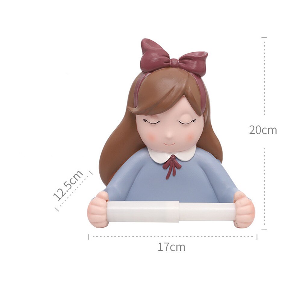 Ponsvrije cartoon dieren huis rol papier doos vreemde decoratie rol papier buis toiletpapier doos wandhanger