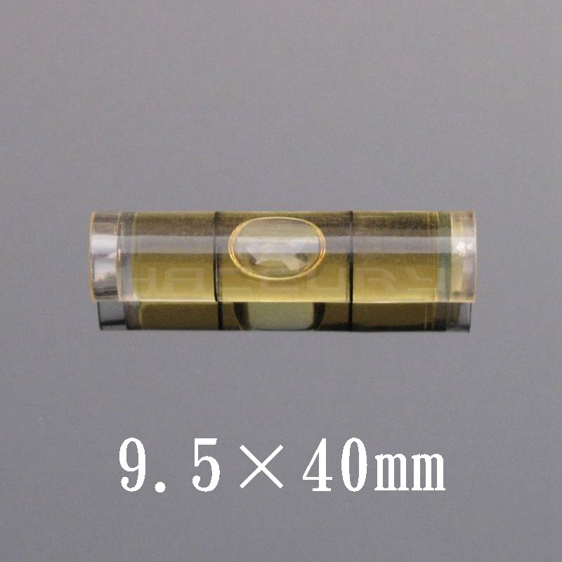 HACCURY Spirit level bubble plastic bubble level Tubular vials Red Bule Green Color 8*35mm 9.5*40mm 1pcs: 9.5x40 Yellow