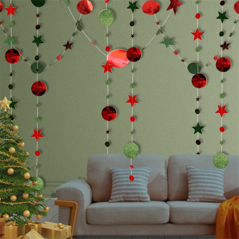 4m funkelnde sternengirlanden, hängende sternenornamente, weihnachtsdekorationen für zuhause, weihnachtsbaumanhänger, 2022 navidad Noel