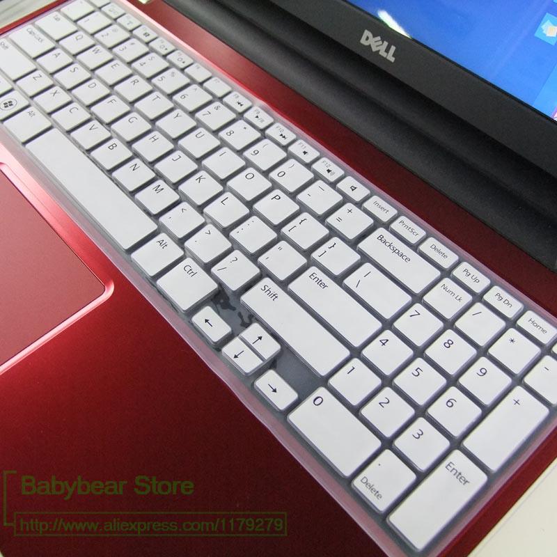 Pour inspiron 15R 15RR N5110 M511R M5110 15 pouces housse de protection pour clavier d'ordinateur portable: white