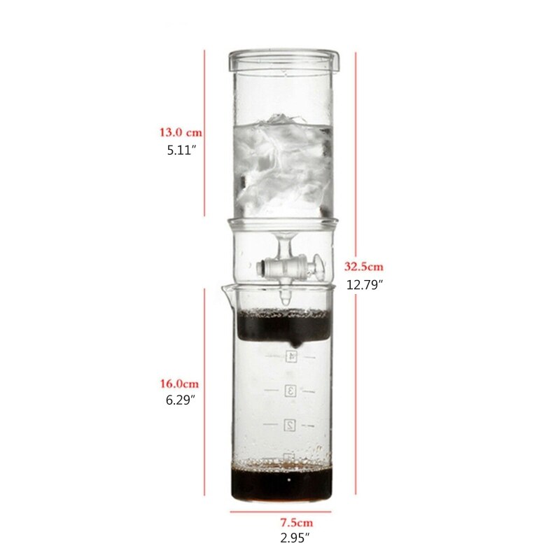 Reusable Cold Brew Coffee Maker, Coffee Machine, Detachable Cold Brew Coffee Machine for Ice Drip Espresso, (400Ml, 12Oz) U1JE