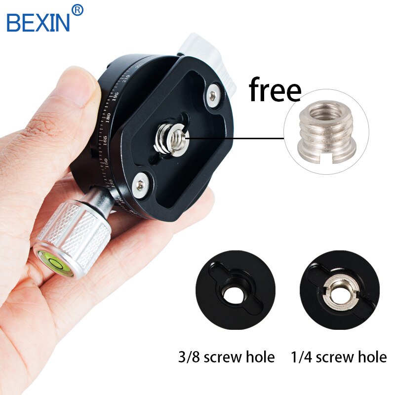 BEXIN QJ07 Quick Release Clamp Camera Mount Clip Tripod Plate Adapter 360 Rotate Panoramic Clamp For DSLR Camera