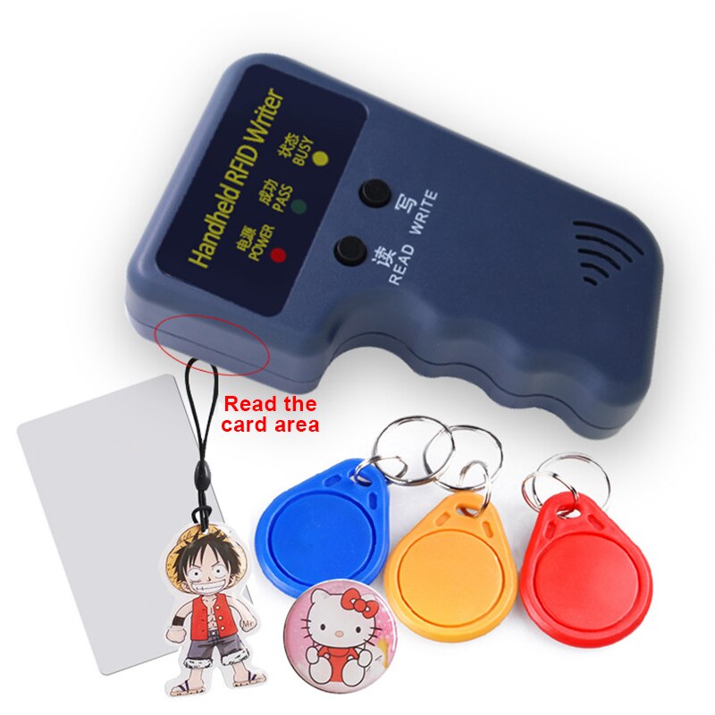 Parking Card Handheld 125KHz CET5200 RFID Copier Writer Duplicator Programmer Reader + EM4305 Rewritable ID Keyfobs ID Card