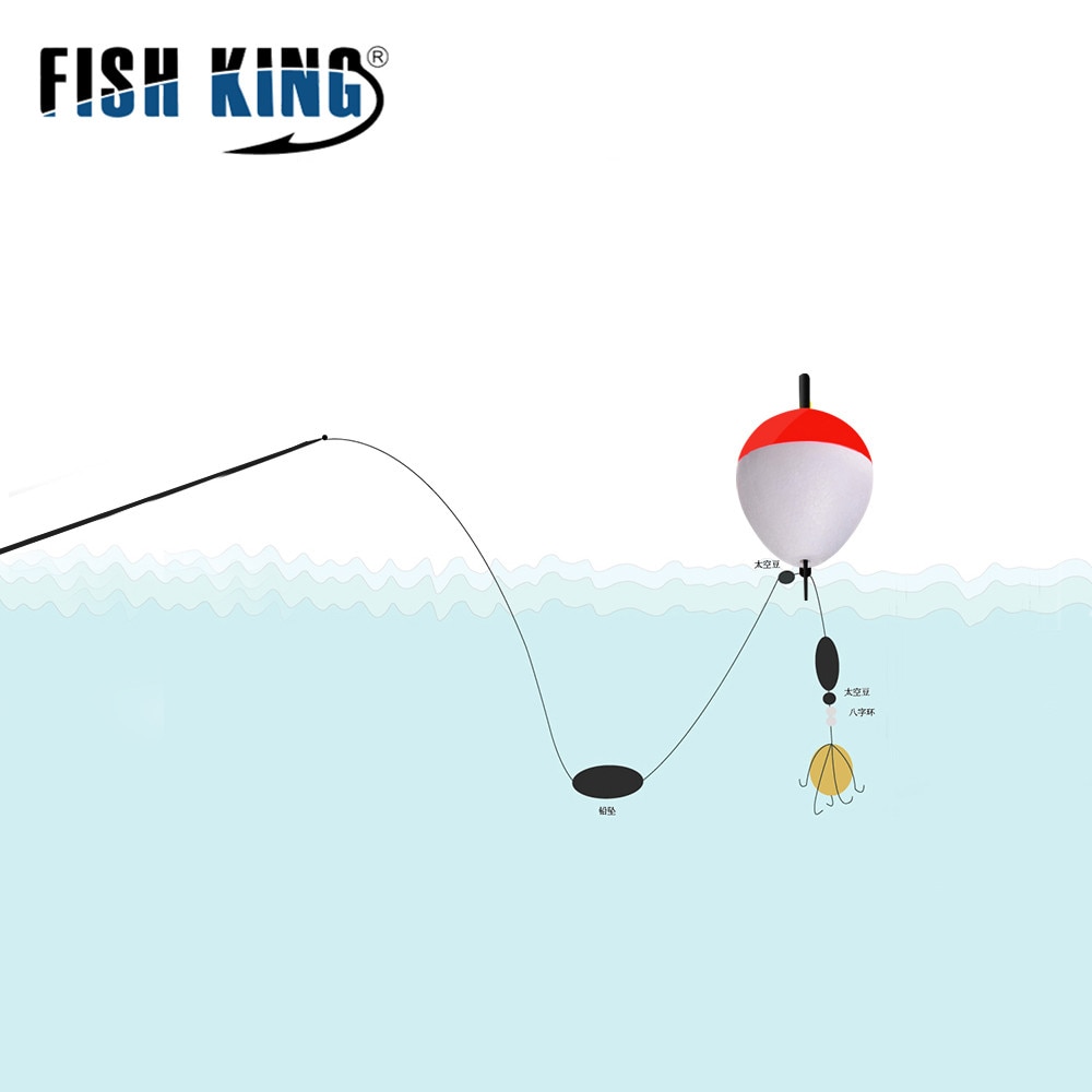 Fish king kalastus float putki 10 kpl/erä 15g vaahtomuovi float boias de esca flotador bobber kalastusvalokeppi kalastusvälineisiin