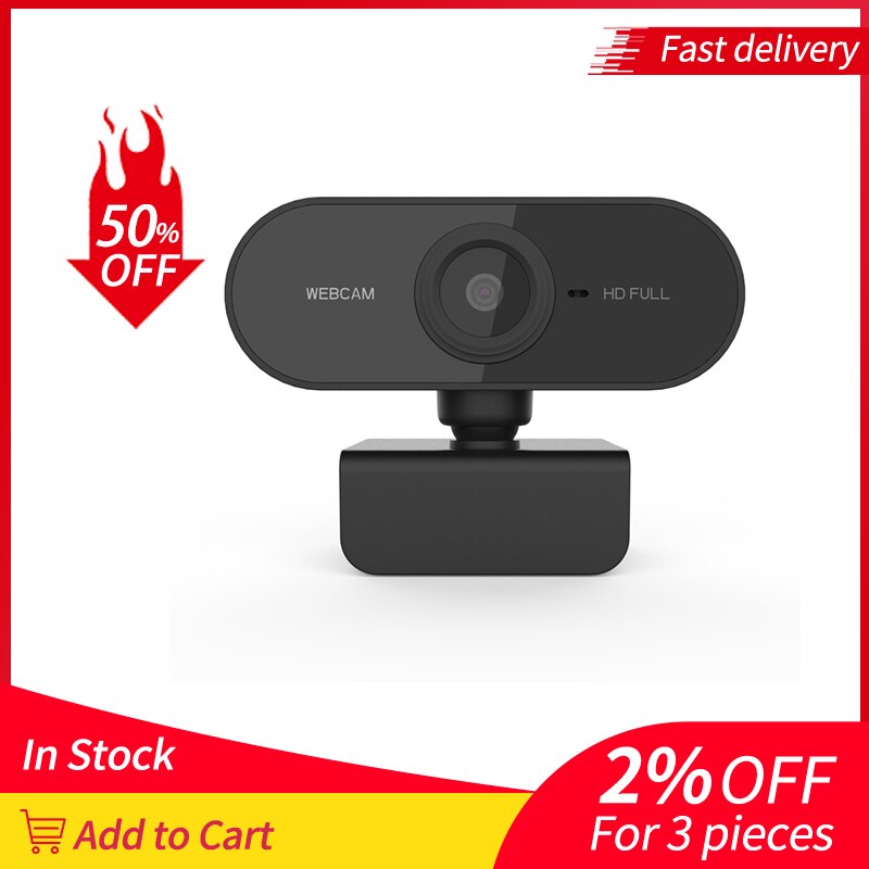 Web Camera Built-in Microphone Auto Focus Computer Camera Left Right 360 Degrees High-end Video Call Webcam For PC Laptop