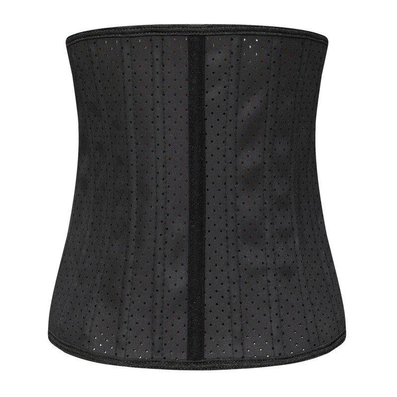 30CM Punching Sports Fitness Firm Thin Waist Corset XS/S/M/L/XL/2XL/3XL Breathable Women Waist Cinchers 25 Steel Bone Punching: Black / S