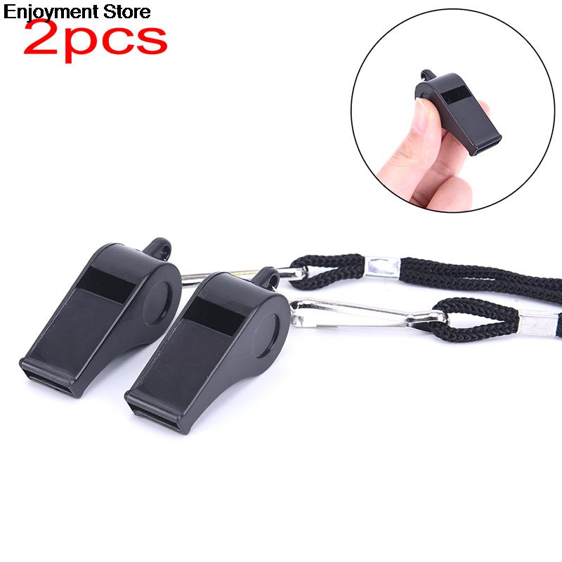 2Pcs Coach Whistle Sports Football Basketball Referee Training Whistle Outdoor Survival With Lanyard