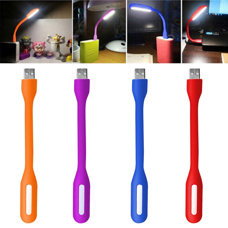 USB LED Book Light Flexible Foldable LED USB Reading Lamp DC 5V Nightlight For Power Bank Computer Notebook Laptop