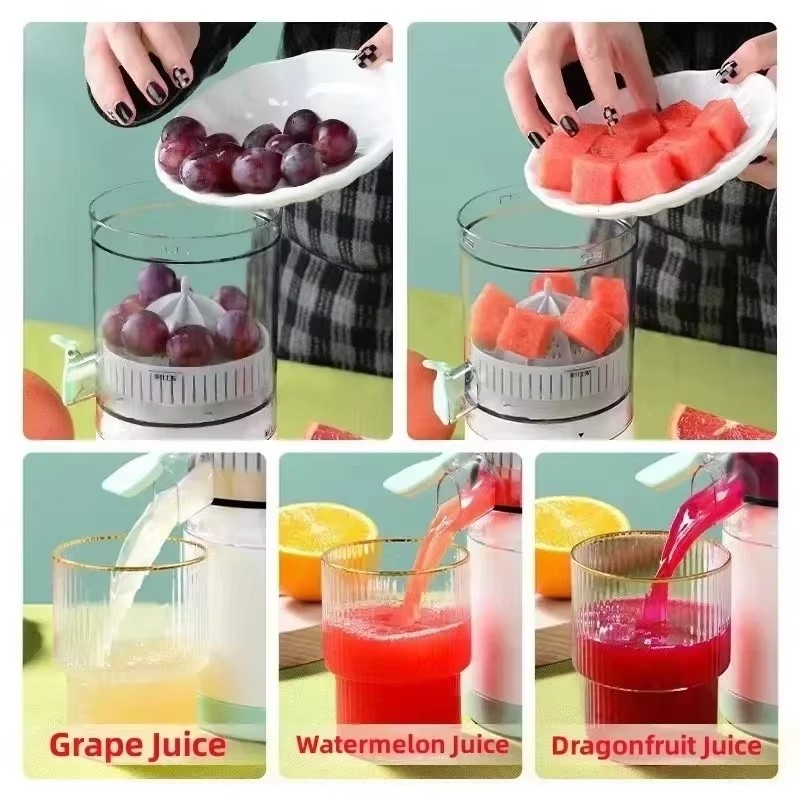 Extractor de frutas completamente automático, exprimidor doméstico, máquina de jugo portátil, separación de residuos, exprimidor de frutas en espiral bidireccional