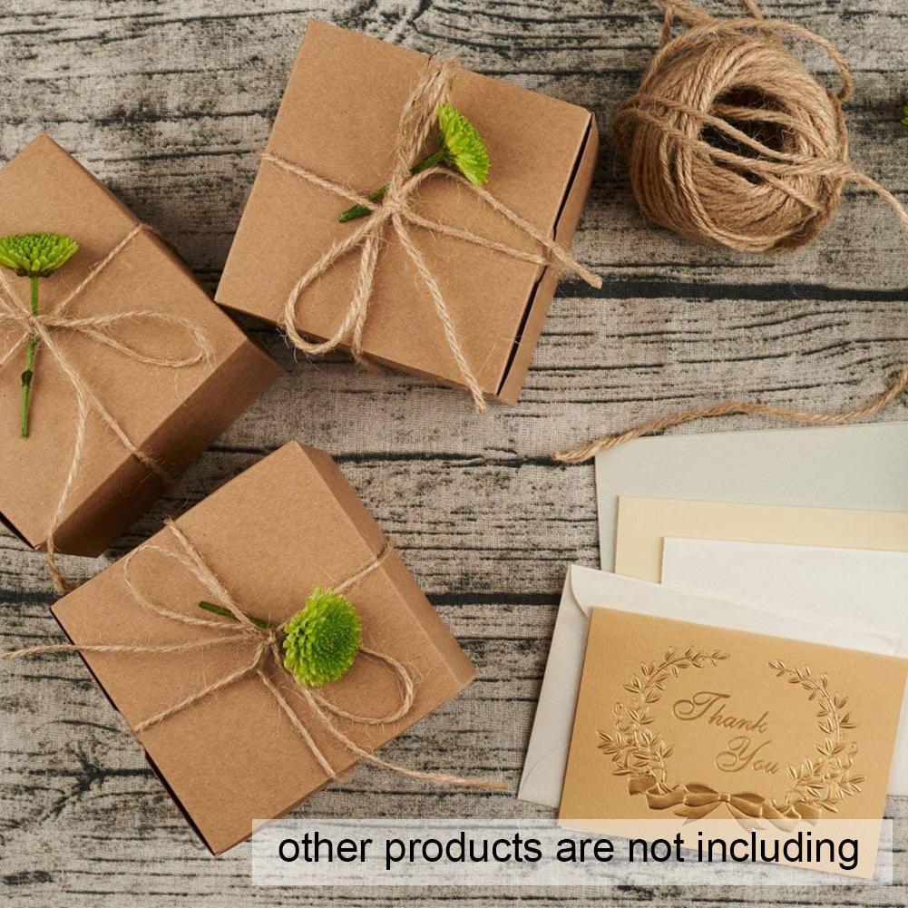 20pcs Square Kraft Paper Box Black Small Packing Wedding Cardboard Box Party Favor Box Box Brown Carton E7g0