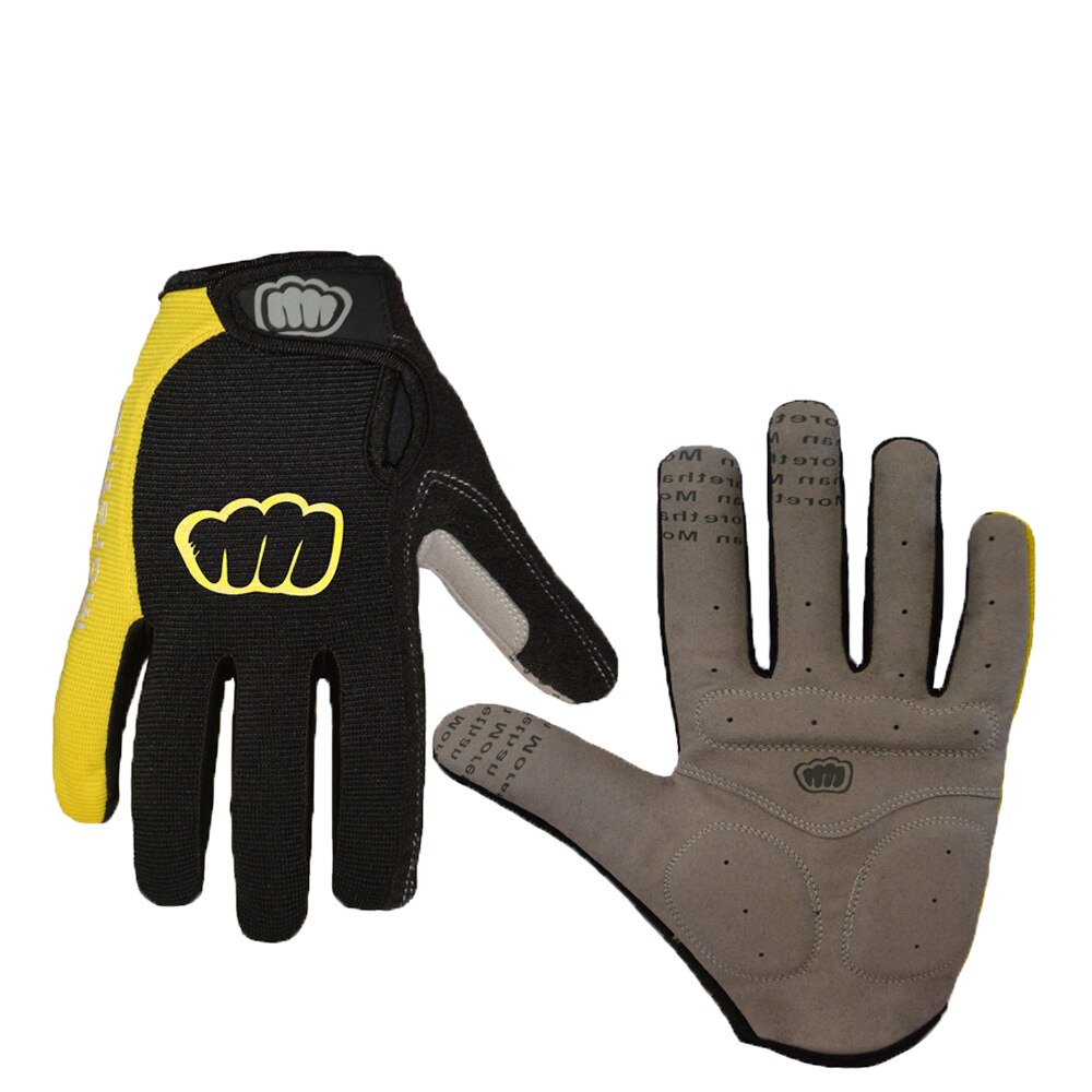 Women Men Winter Cycling Gloves Full Finger Bicycle Gloves Anti Slip Gel Pad Motorcycle MTB Road Bike Gloves M-XL Summer Gloves: Yellow / L