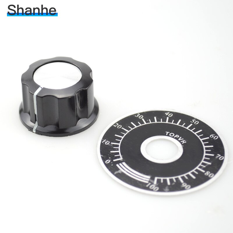 1Set Precision Dial + Knop/Numeriek Aluminium Regelknop Potentiometer