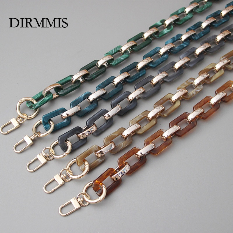 Corrente feminina acessória, bolsa de metal com estampa de onça acrílica, verde, marrom, luxoosa, bolsa de ombro