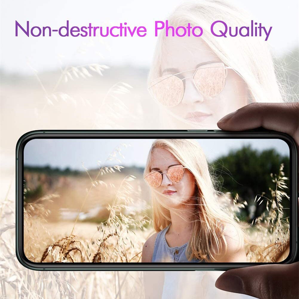 3 piezas de Protector de la caja del anillo de la Lente de la cámara trasera del teléfono para el iPhone 11 Pro Max