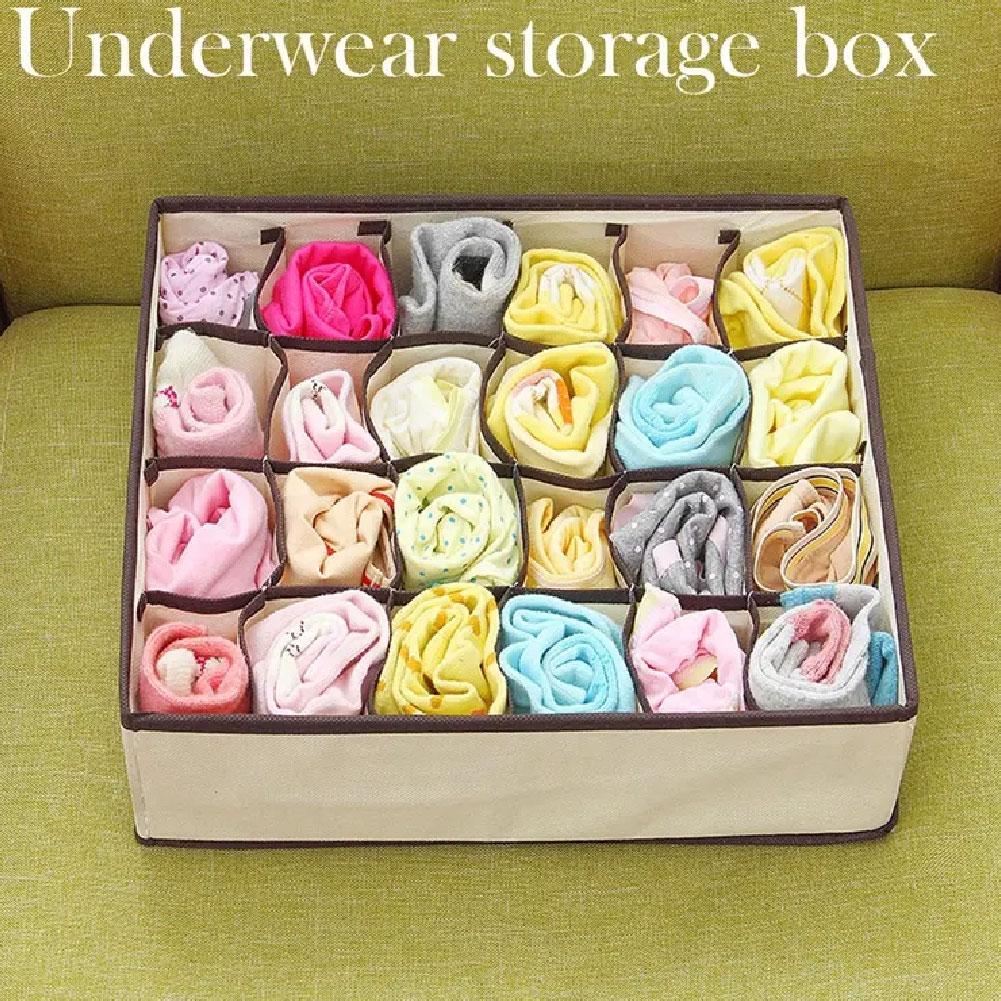 Foldable Drawer Organizers for Underwear, Socks, Bras - Closet Storage Boxes & Dividers