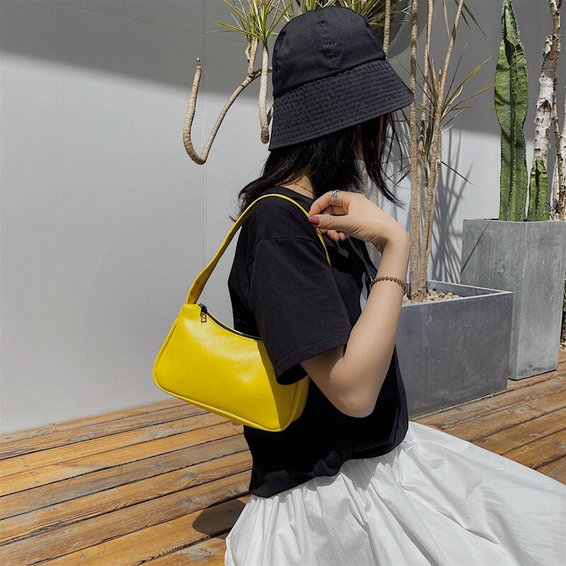 Vintage Retro Totes Bags For Women Handbag Soft Leather Female Small Subaxillary Bag Casual Retro Mini Shoulder Bag