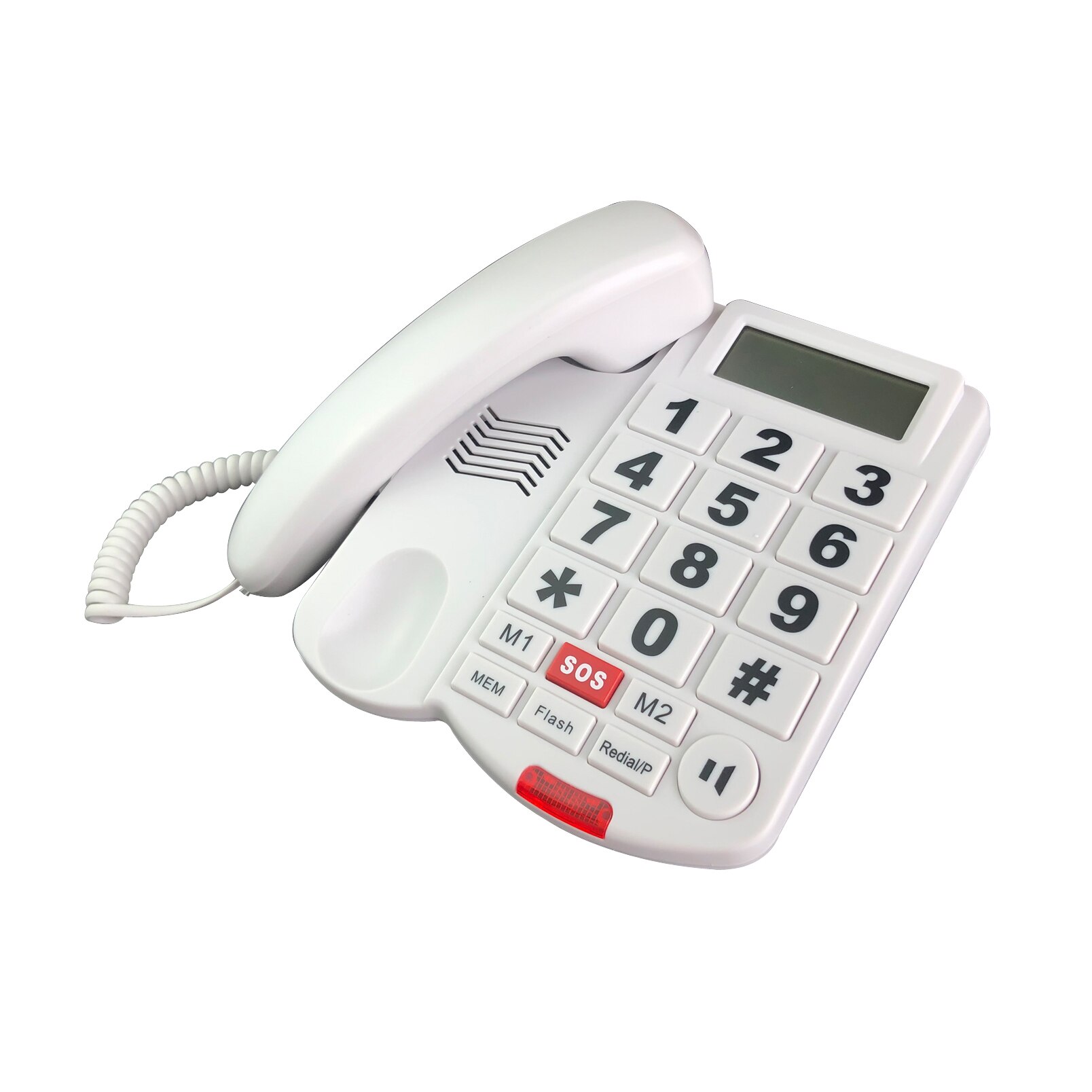 Big Button Telephone for Seniors Caller ID Landline Phones for Elderly Amplified Telefonos Home Phone for Old People with SOS