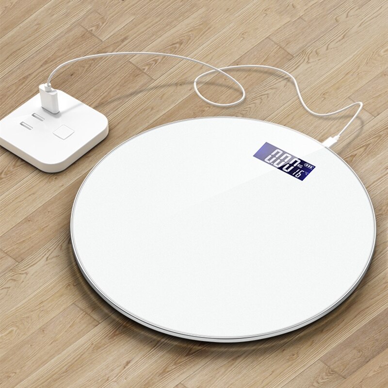 Body Electronic Smart Weighing Scales Bathroom Body Scale Human Weight Scales Floor LCD Digital Temperature Display USB Charging