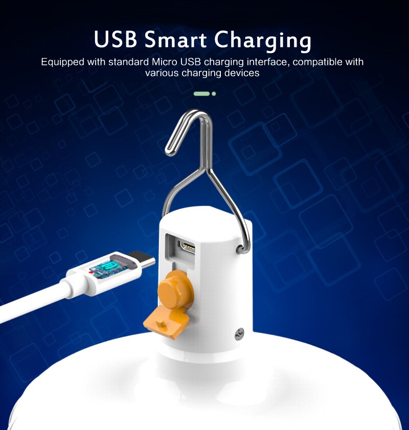 USB Rechargeable LED Bulb Lamp Solar Charge Emergency Lights LED Bulb Dimmable Rechargeable Outdoor Adventure Camping Lamp