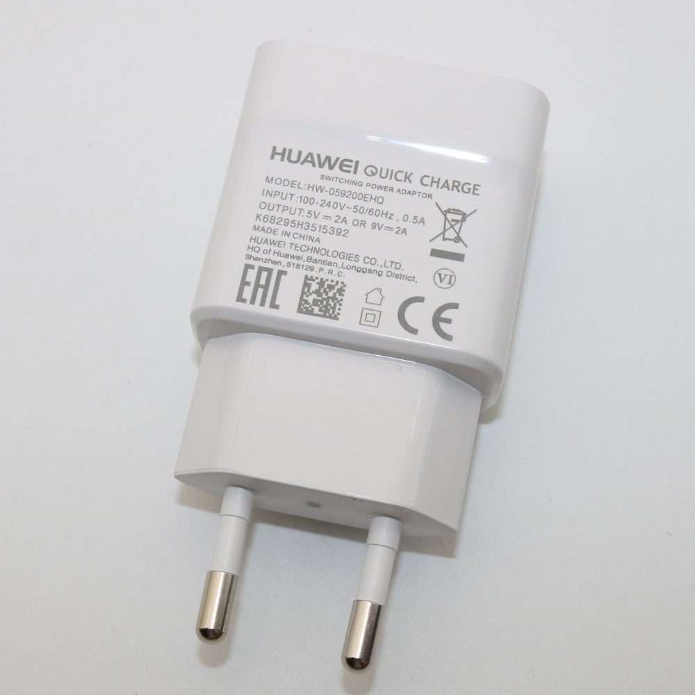 Huawei carregador rápido 9v2a qc 2.0, adaptador usb tipo-c para nova3 3i 4 honor 9 8x p7 p8 p9 p10 p20 lite mate 7 8 9