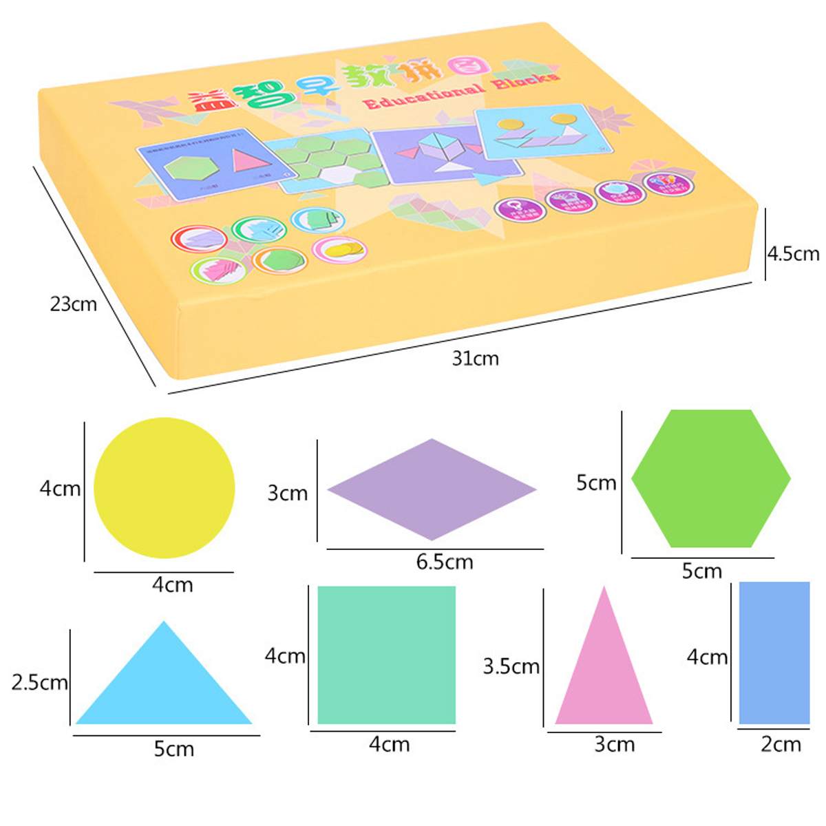 190 stuks puzzels  +18 panelen houten geometrisch bord puzzel tangram legpuzzel bord speelgoed baby vroeg educatief leerspeelgoed voor kinderen