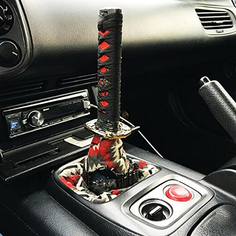 Ninja Katana levier de changement de vitesse | Accessoires universels de voiture 15CM Chrome poignée d'épée, pommeau de vitesse