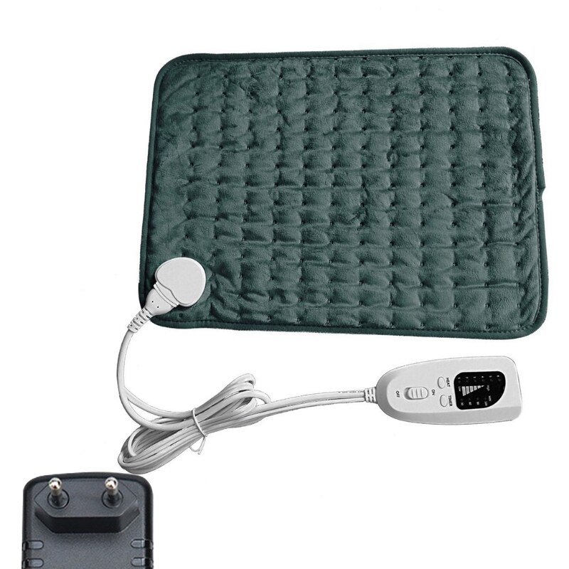 Heated Blanket Electric Throw, 12” x 16” Flannel Electric Blanket with 6 Heating Levels & 4 Timer Settings Auto-Off,: 8YY604644-DGY-EU