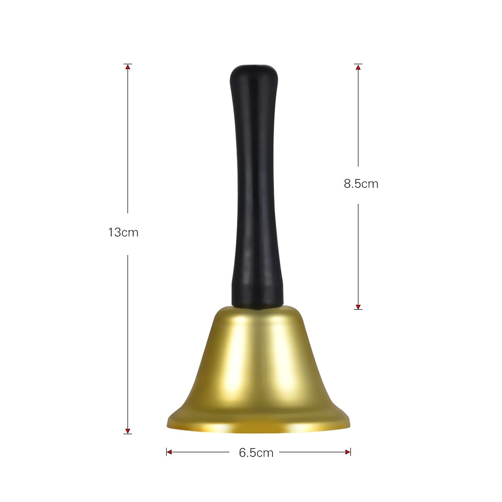 Gold Hand Bell Loud Call Bell Jingles Ringing for Wedding Events Decoration Food Line Alarm Christmas