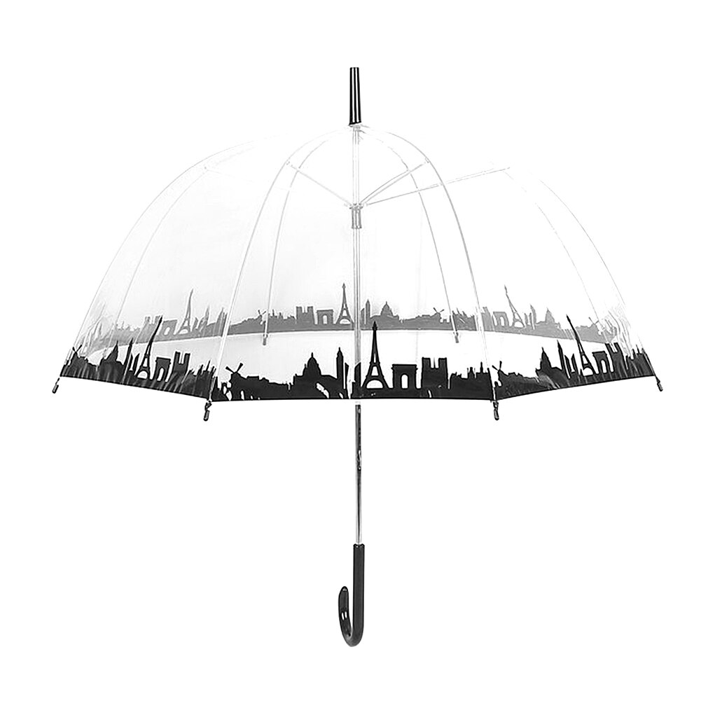 Plast eva gennemsigtig paraply regn solrige kvinder piger damer nyhed varer lange håndtag paraplyer regntætte paraplyer: 4