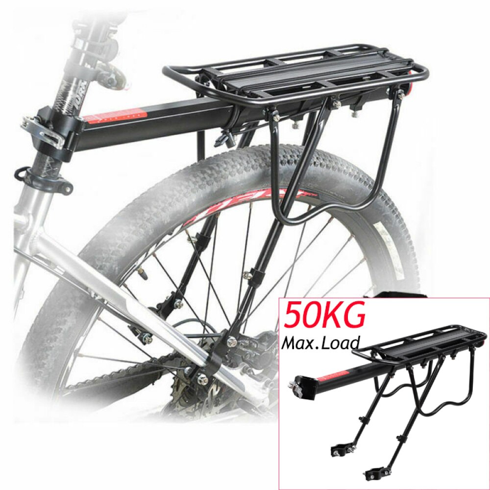 Universal Seatpost Rack Bike Carrier Rack Rear Frame-Mounted Heavy Duty Cycle Accessory