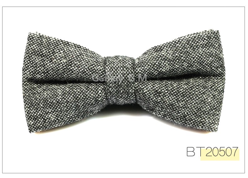 Vlnené motýliky pre mužov ležérne vlnené motýliky pre ženícha jednofarebné nastaviteľné zimné motýliky na svadbu: Bt20507