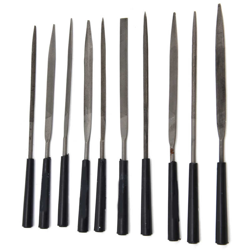 Needle File Set Mini Carbon Steel Needle Files Single Sided Jewelry Files for Smoothing Metal Modules