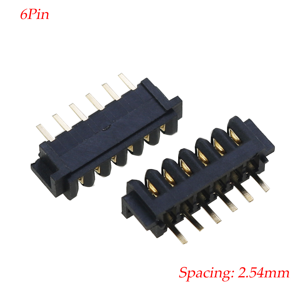 1PCS 4/5/6/7/8/9/10Pin Laptop Battery Connector Pitch 2.0mm Holder Clip Slot Contact Male and Female plug: Red