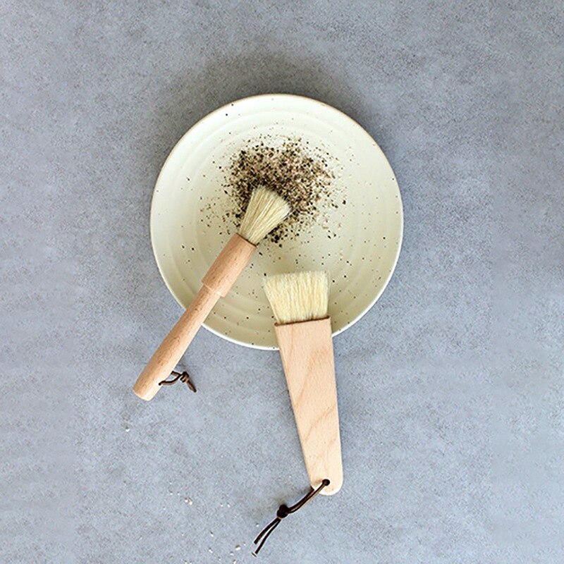 COOZEE Filbert Paddle Brush Set, Wooden Handle, Scale Brush, Oil and
