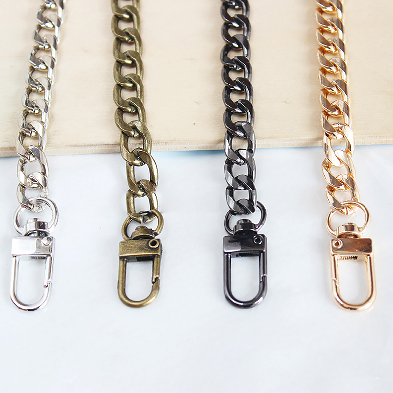 Kettentaschenriemen-Zubehör 20cm Verlängerungskette Taschenmetallkette Einfarbige DIY-Kette Langlebige Gold Silber Schwarz Gürtel