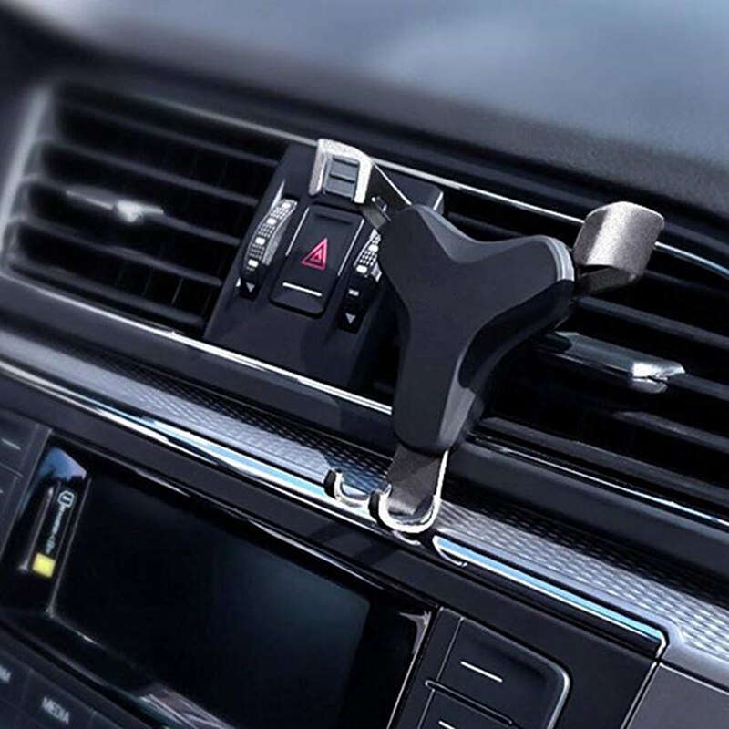 Biluttag triangel telefonfäste aluminium bil luftventil gravity mount hållare för mobiltelefon surfplatta