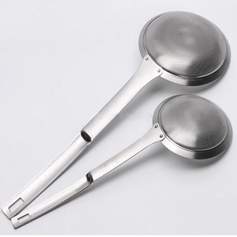 Stainless Steel Mesh Skimmer Vegetable Residue Oil Mesh Colander Strainer Soup Pot Small Colander Kitchen Tools Utensil