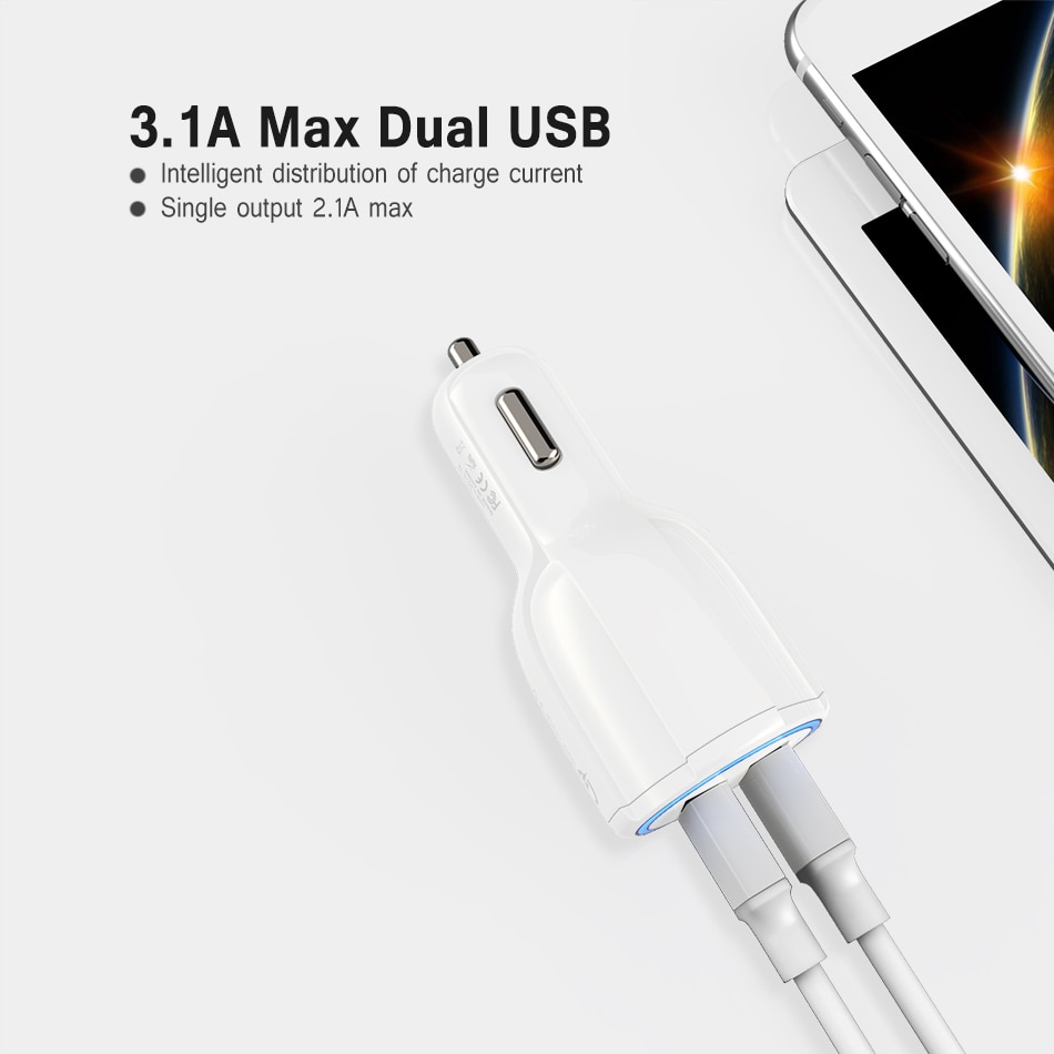 Auto Ladegerät Adapter Quick Charge 3,0 USB Kabel für Xiaomi Schnelle Lade Dual USB für Samsung Smartphone für Huawei Android telefon