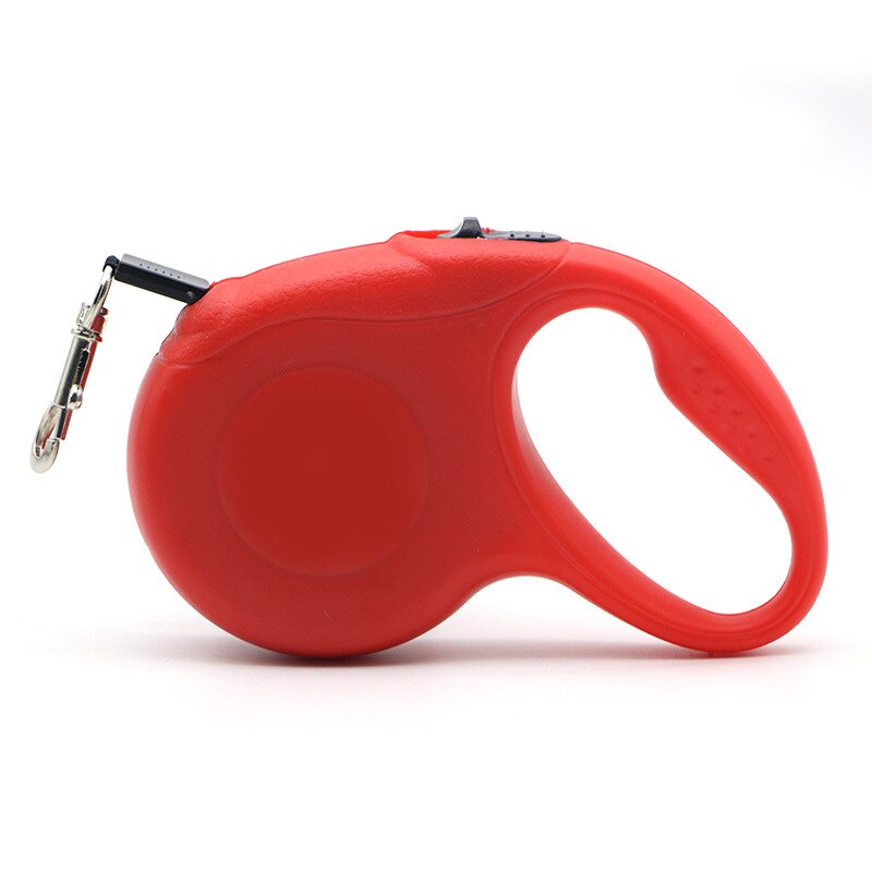 Correa retráctil para perro de 3M/5M, correa de tracción de nailon para perros y gatos, correa extensible de plomo para caminar para mascotas, suministros para mascotas: Red / 5M