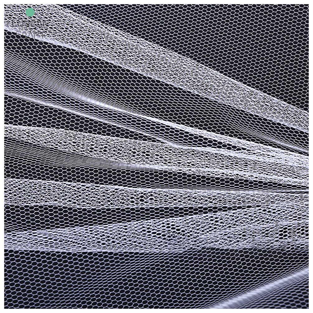 1 Meter Reinforced Coarse Net Hard Net Six Corners Mesh Fabric for Wedding Dress Baby Skirt Accessories Mesh Fabric
