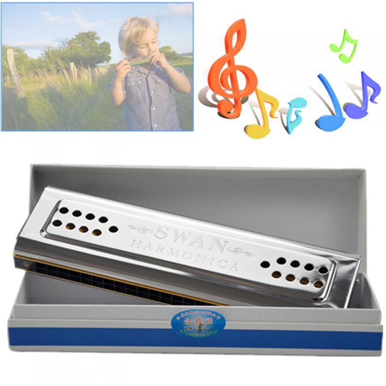 24 Holes Key Of C&amp;G Double-side Tremolo Harmonica Musical Instrument