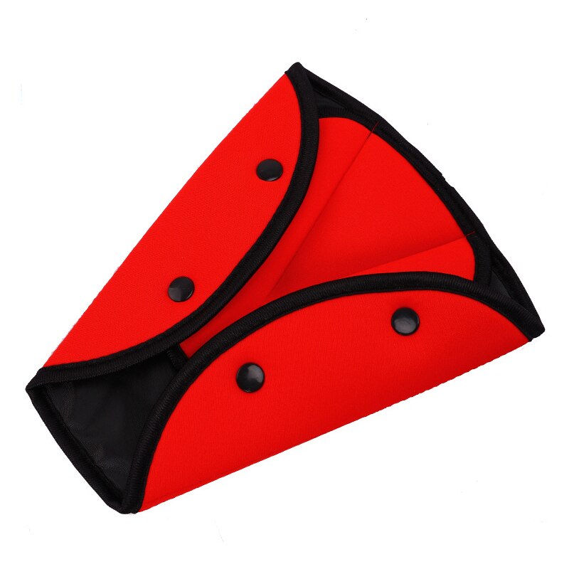 1pcs Car Safe Fit Seat Belt Adjuster Car Safety Belt Adjust Device Triangle Baby Child Protection Baby Safety For Baby: Red