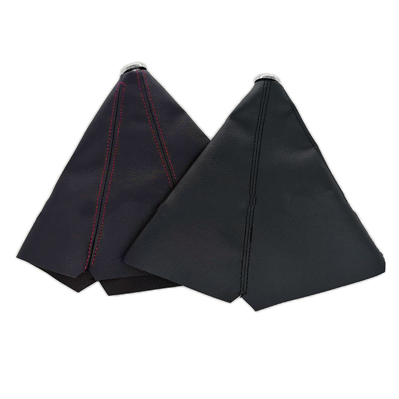 Polaina Universal de cuero PU para cambio de marchas de coche, perilla de palanca de cambios Manual de fibra de carbono, cubierta de arranque