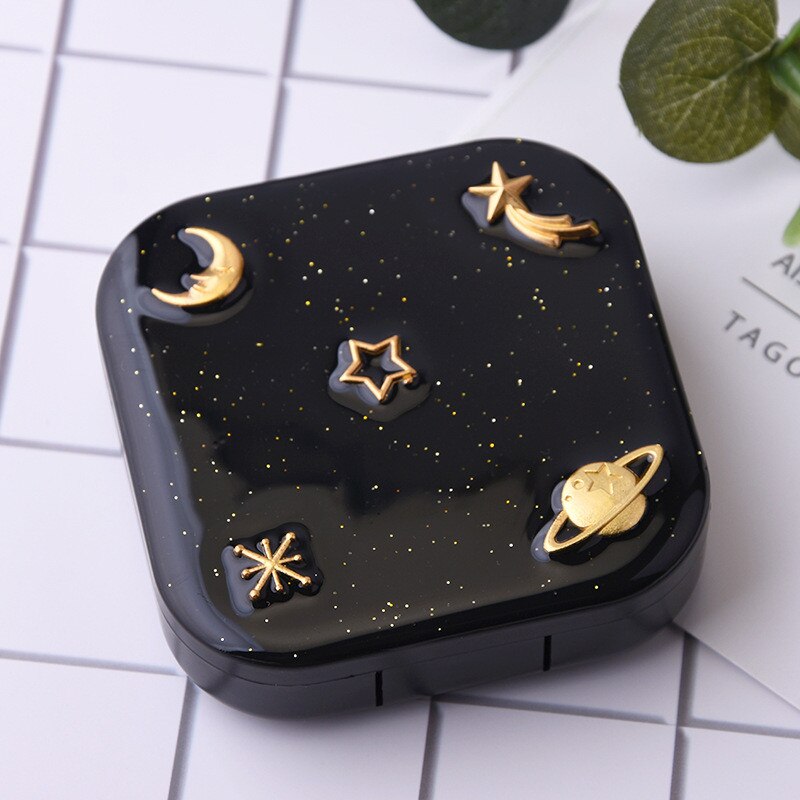 Portable Contact Lens Case with Mirror Women Man Travel Contact Lenses Box Mini Square Contact Lens Container Lentes De Contacto