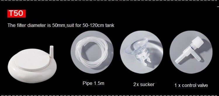 Oxygen Diffuser CO2 Air refiner fish tank pump nano air plate increasing sand head stone extremely fine bubble Stone Aquarium: T50
