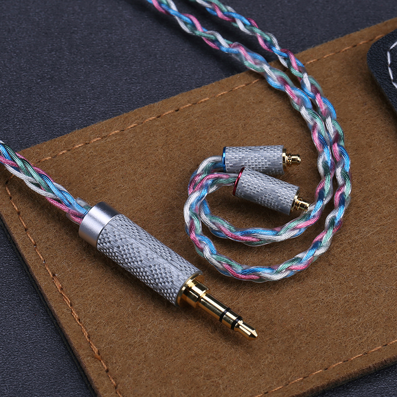 OPENHEART Cable de aleación de cobre y plata de 8 núcleos Multicolor 0,78 2 pines MMCX 3,5/2,5/4,4mm equilibrio auriculares Cable de actualización de auriculares: Marfil