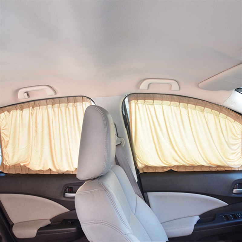60 cm Aluminium Rail Auto Side Window Visor Zonnescherm Gordijn Auto Window Zonneklep Met Elastische Koord-Zwart/ beige/Grijs
