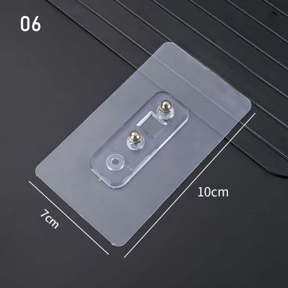 Variable Distance Double Hole Screw Sticker Wall Hanger No Punching Traceless Nail Screw Hook Wall Picture Hanger: DARK GRAY