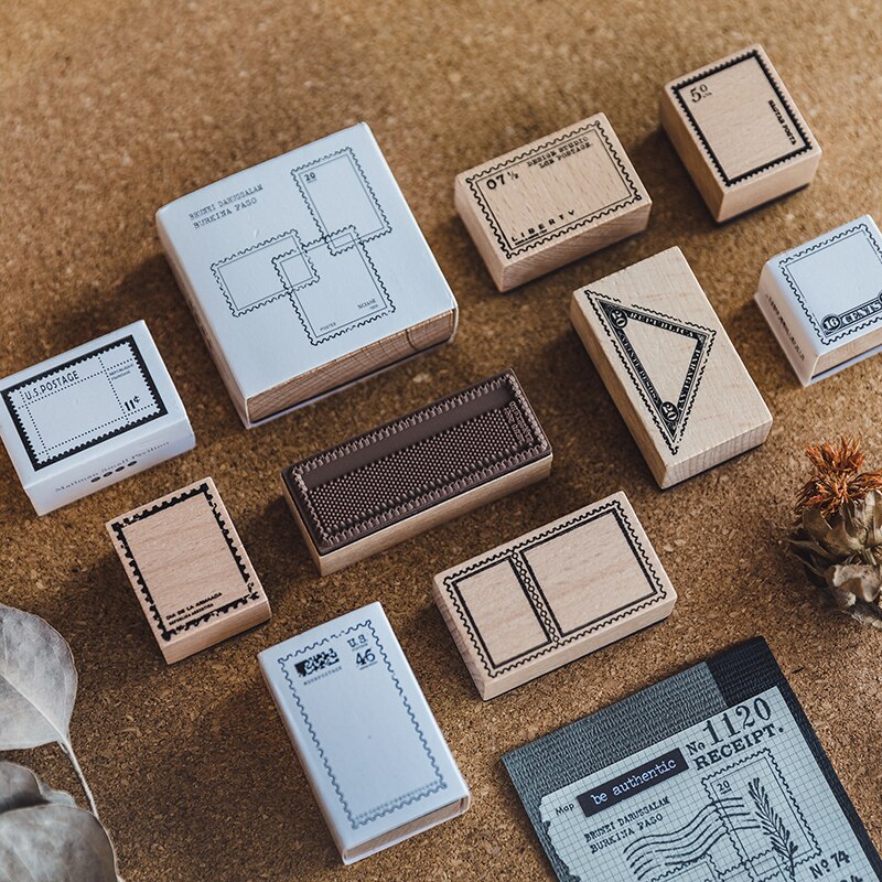 10PCS/LOT post office series stamp DIY wooden rubber stamps for scrapbooking stationery scrapbooking standard stamp