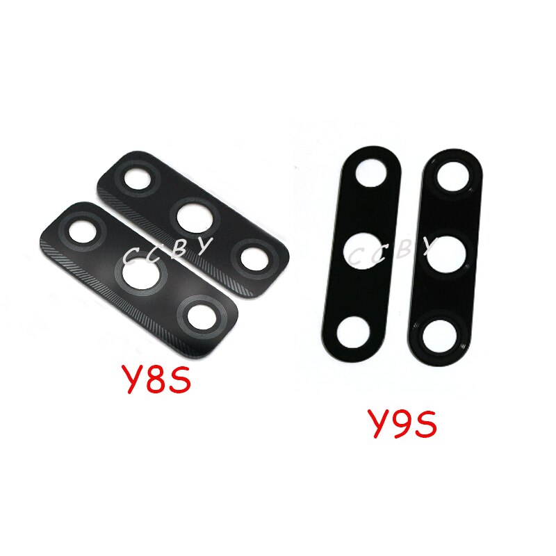 2pcs Rear Back Camera Glass Lens Cover For Huawei Y8S Y9S with Ahesive Sticker Replacement Parts